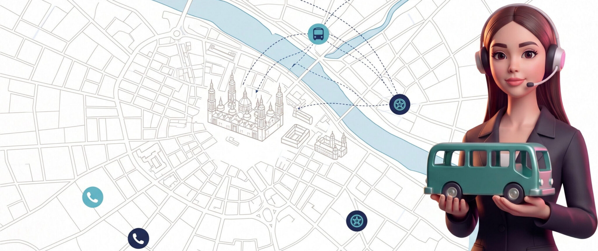 Mapa de Zaragoza con las llamadas que HeyLaia atiende y deriva